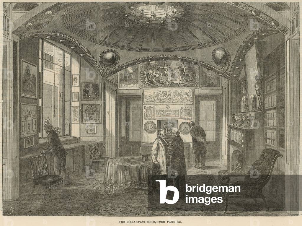 Sir John Soane's Museum in Lincoln's Inn Fields: The Breakfast Room (engraving)