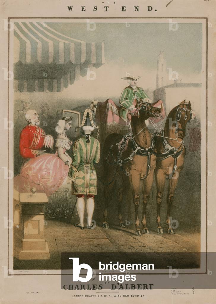 Musical score for The West End, a polka by Charles D'Albert (colour litho)