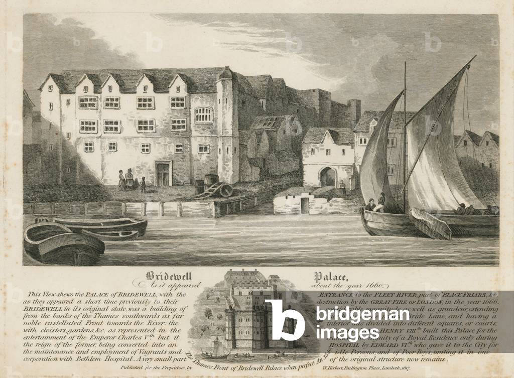 Bridewell Palace as it appeared about the year 1660 (engraving)