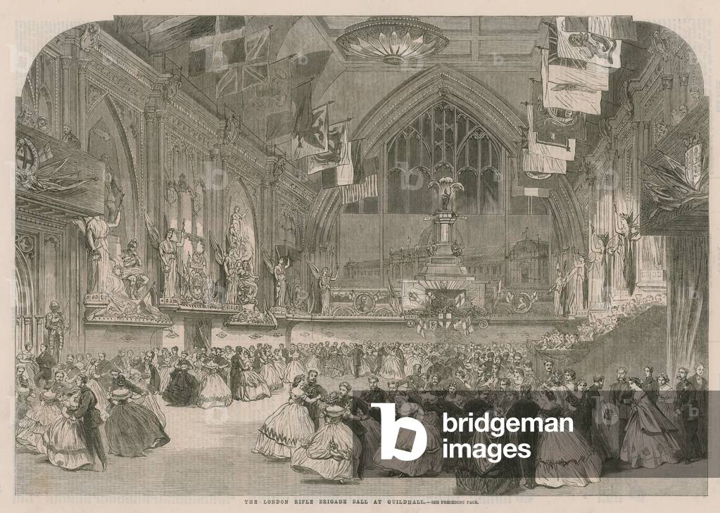 The London Rifle Brigade Ball at Guildhall (engraving)
