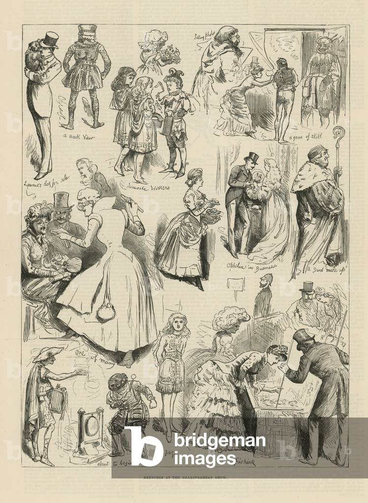 Sketches at the Shakespeare Show (engraving)