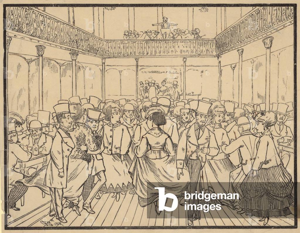 A night out at a dance (engraving)