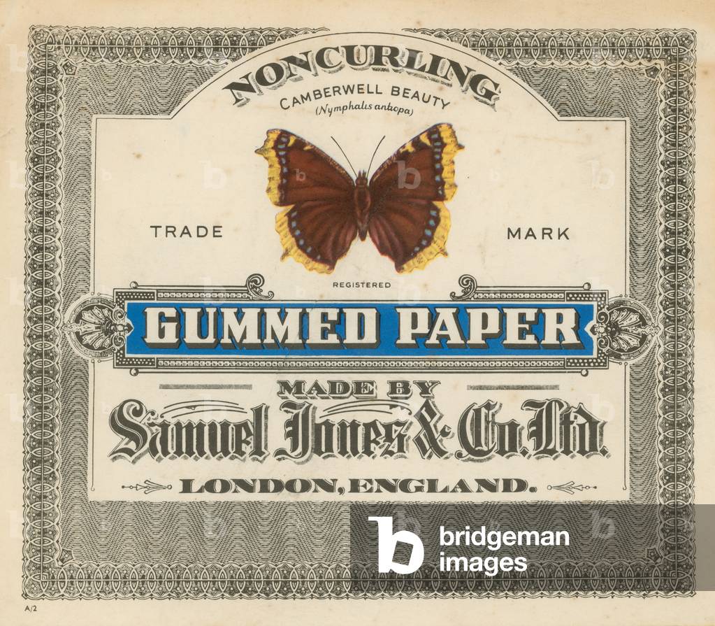 Gummed Paper, made by Samuel Jones & Co Ltd, London (coloured engraving)