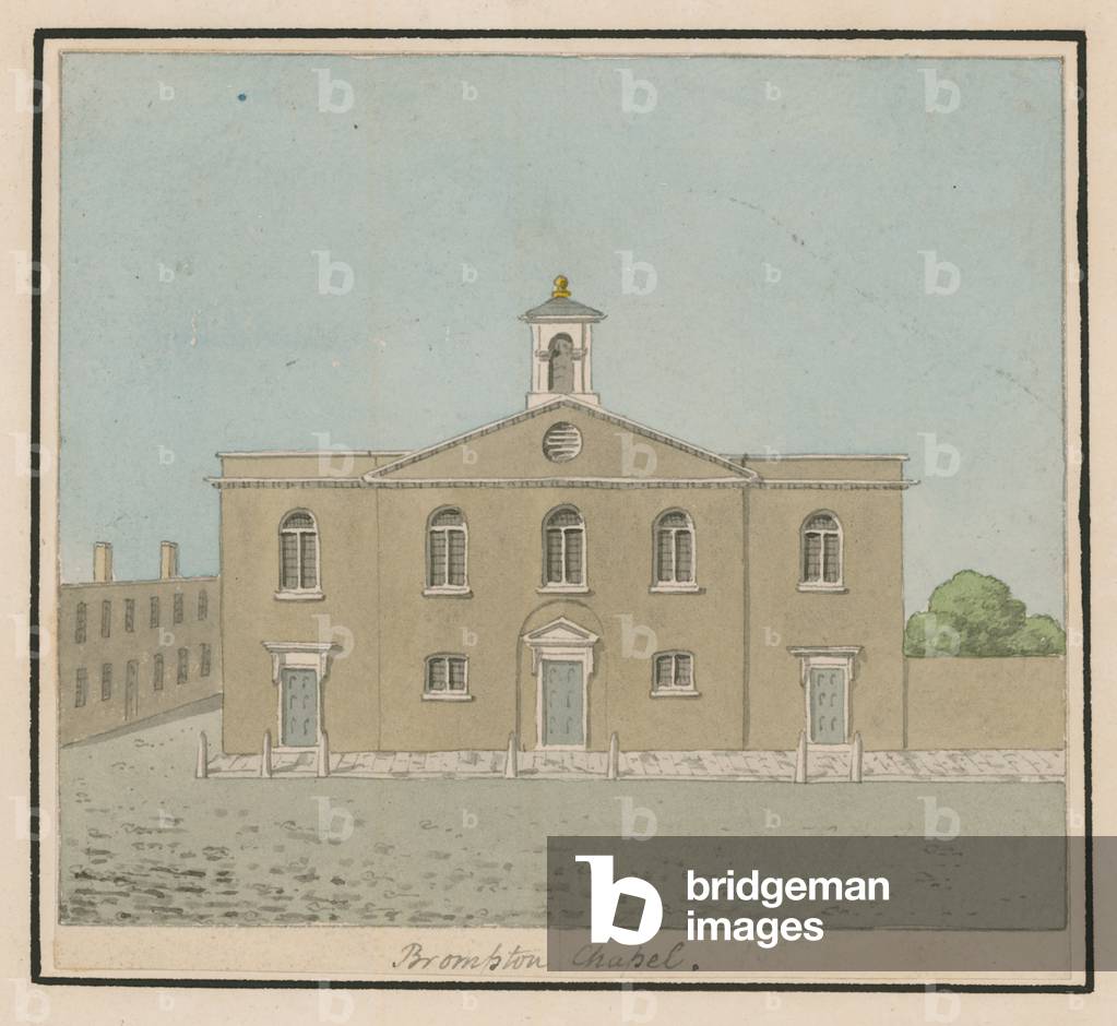 Brompton Chapel, London (coloured engraving)