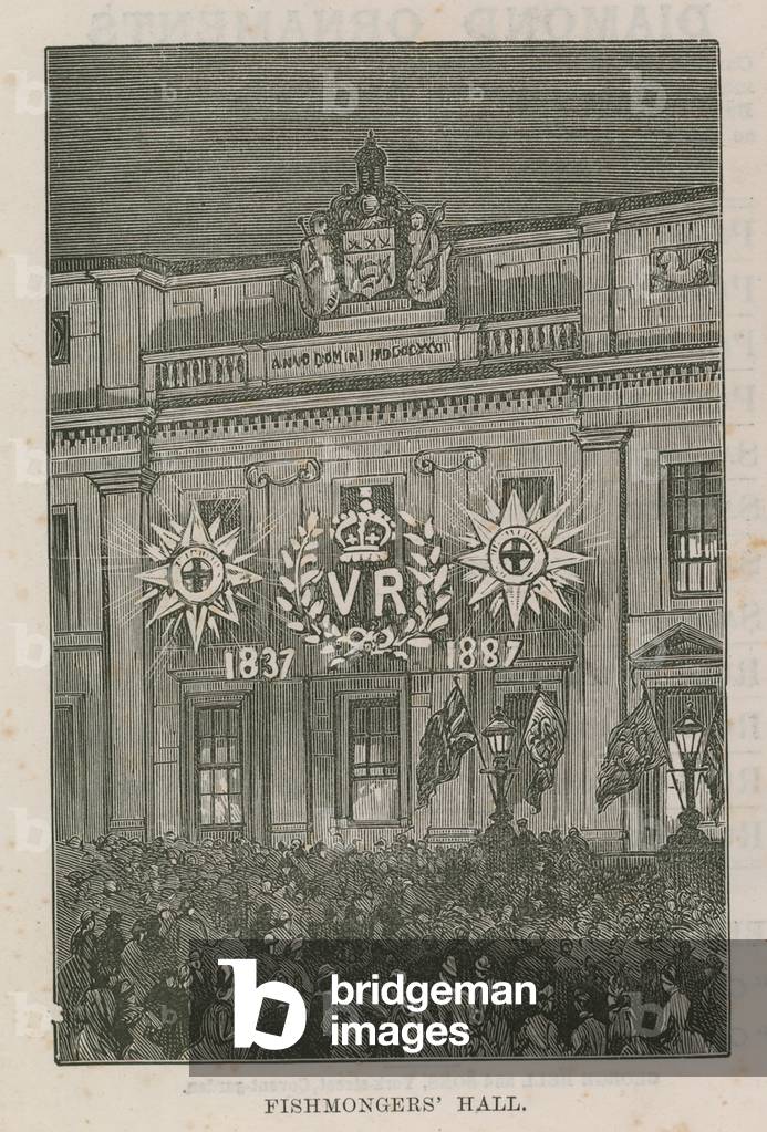 Illuminations adorning the Fishmongers' Hall (engraving)