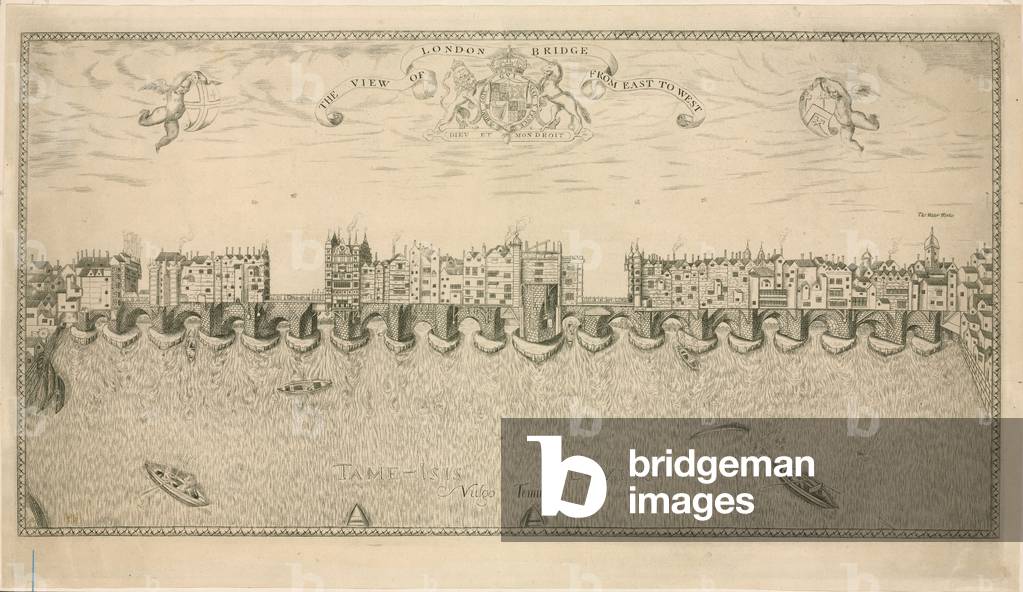 View of Old London Bridge (engraving)