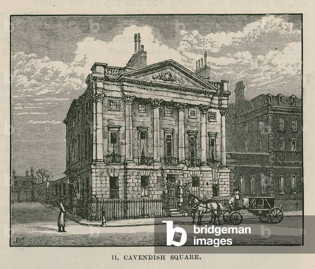 The house of Mr Scotmother, Cavendish Square, London (engraving)