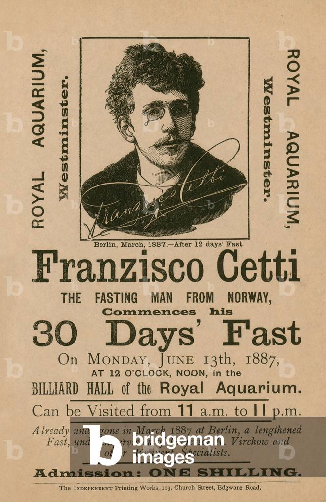 Advertisement for Franzisco Cetti (engraving)