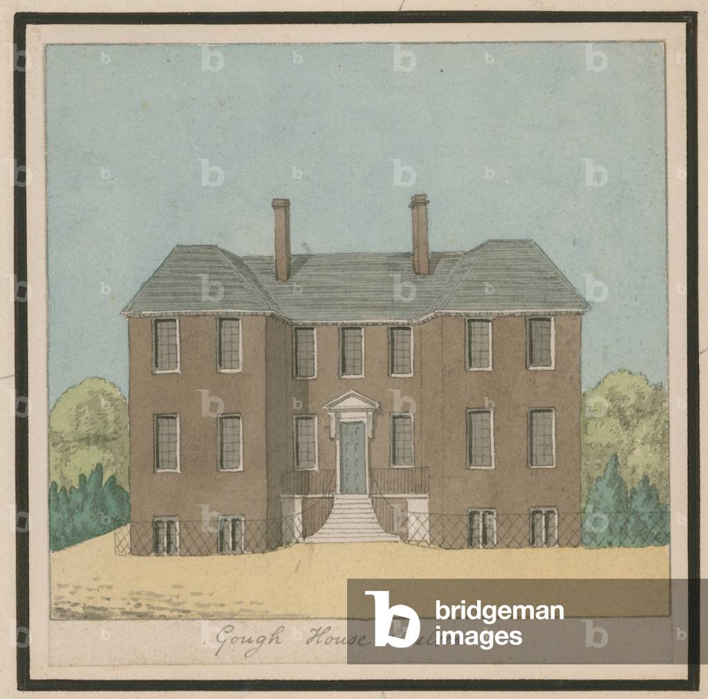 Gough House in Chelsea (coloured engraving)