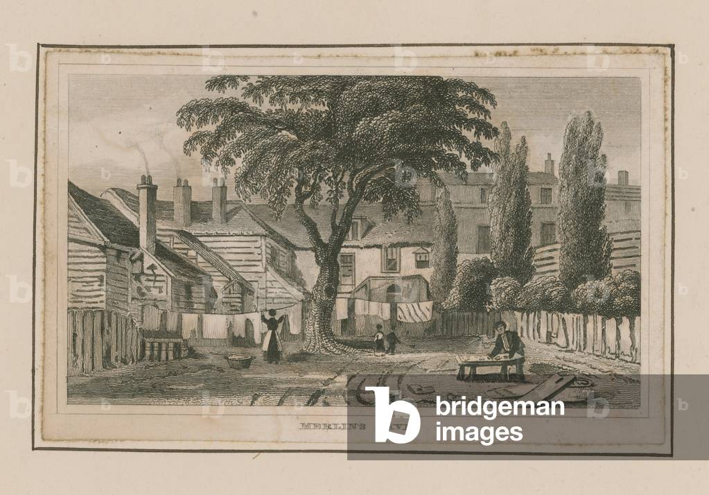 Merlin's Cave in London (engraving)