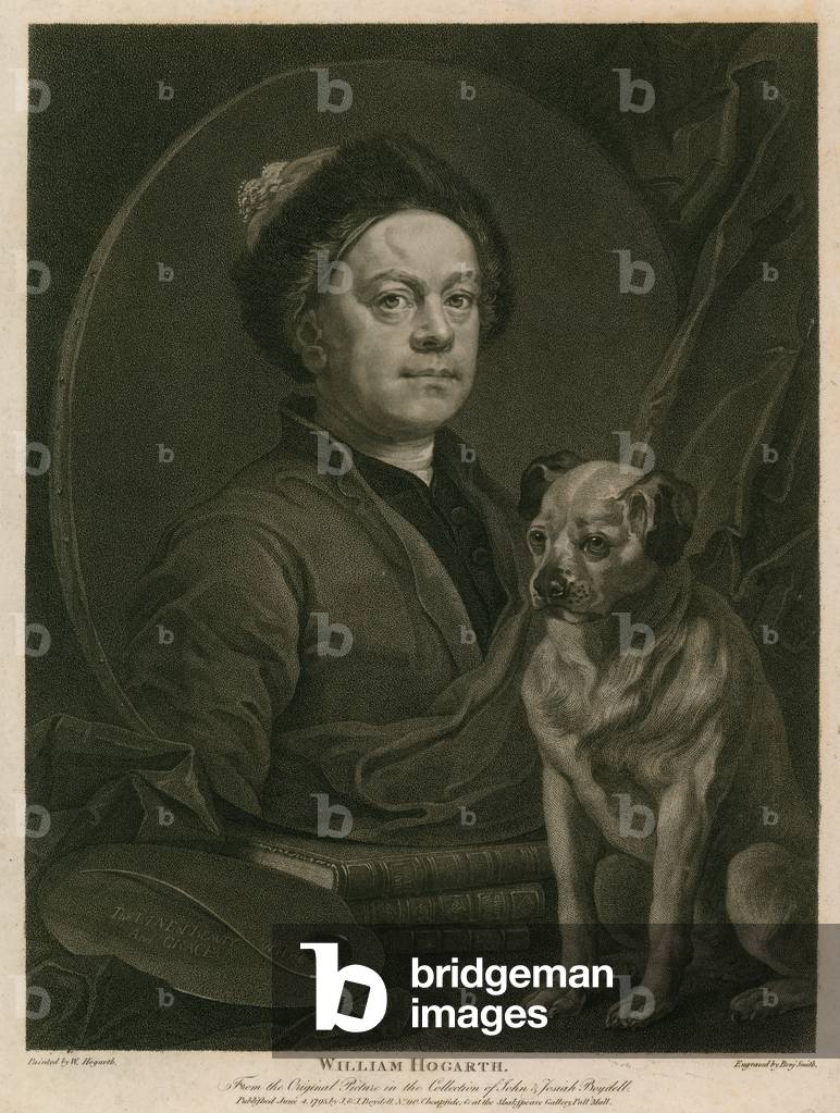 Self-portrait of William Hogarth (engraving)
