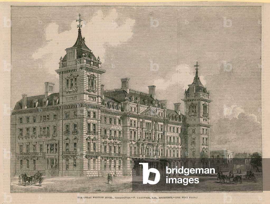 The Great Western Hotel, Paddington, London (engraving)