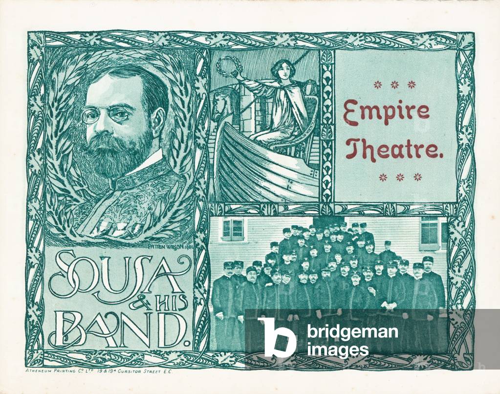 Empire Theatre, London, with Sousa and his Band (engraving)