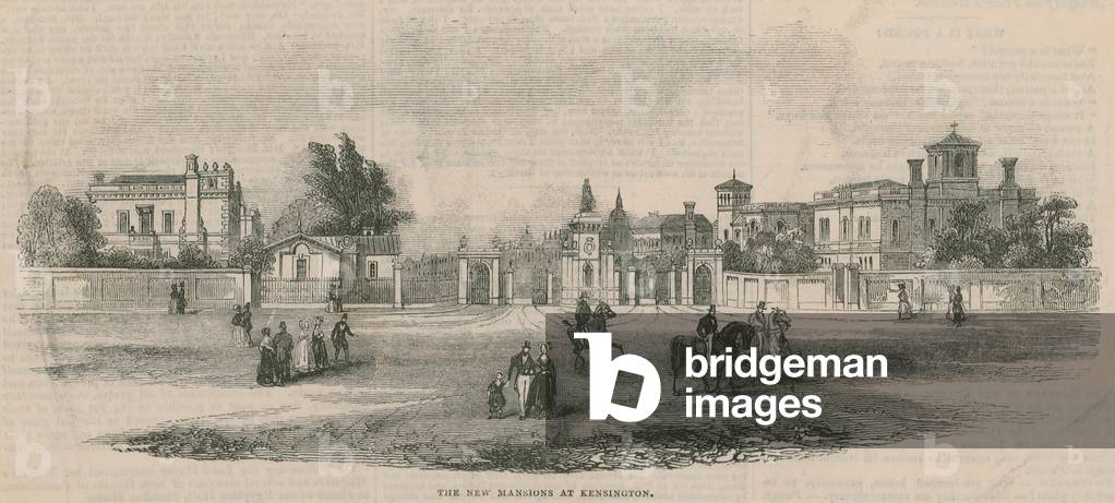 The new mansions at Kensington (engraving)