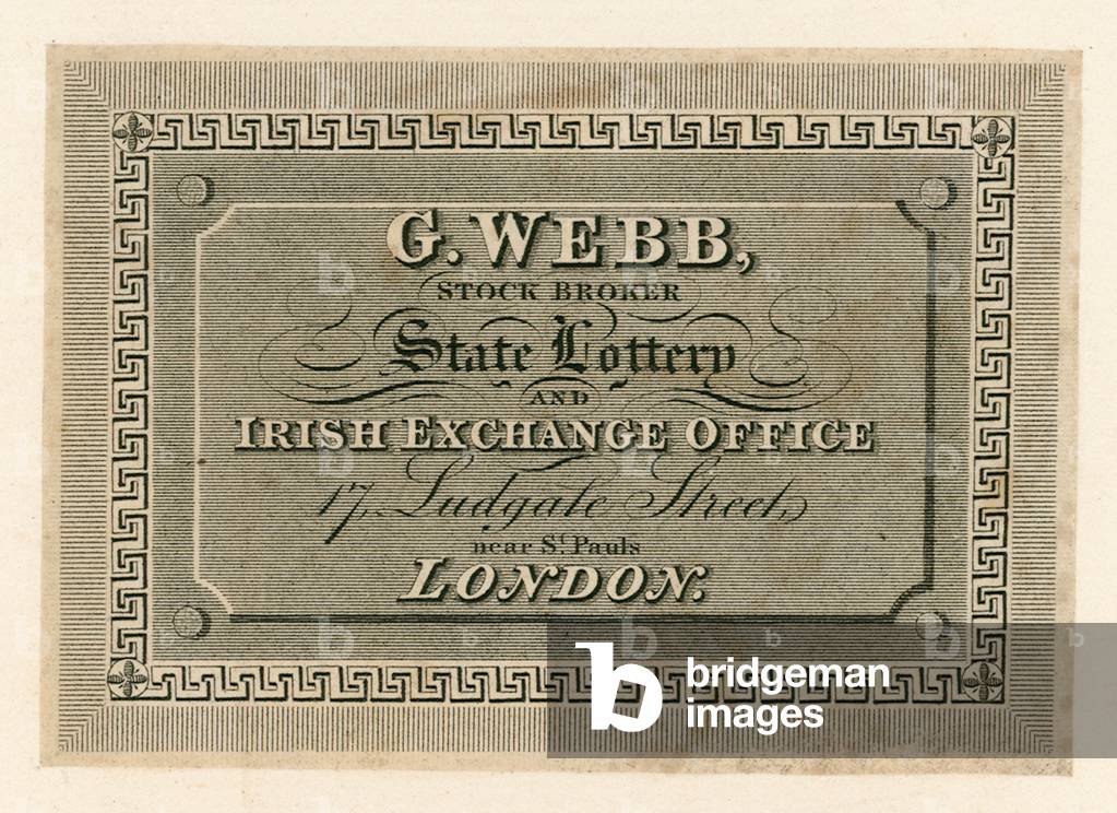 Lottery advertisement (engraving)
