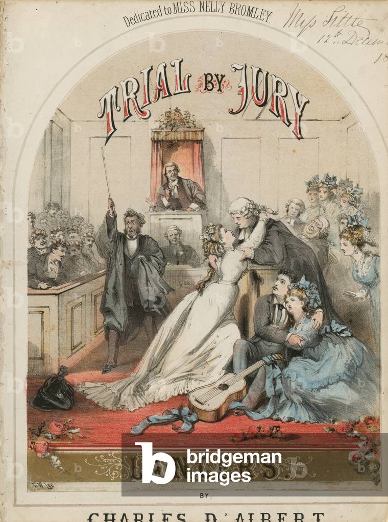 Trial by Jury (colour litho)