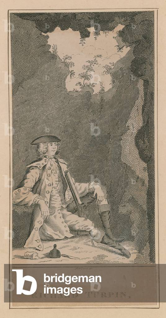 Richard Turpin aka Dick Turpin, highwayman (engraving)