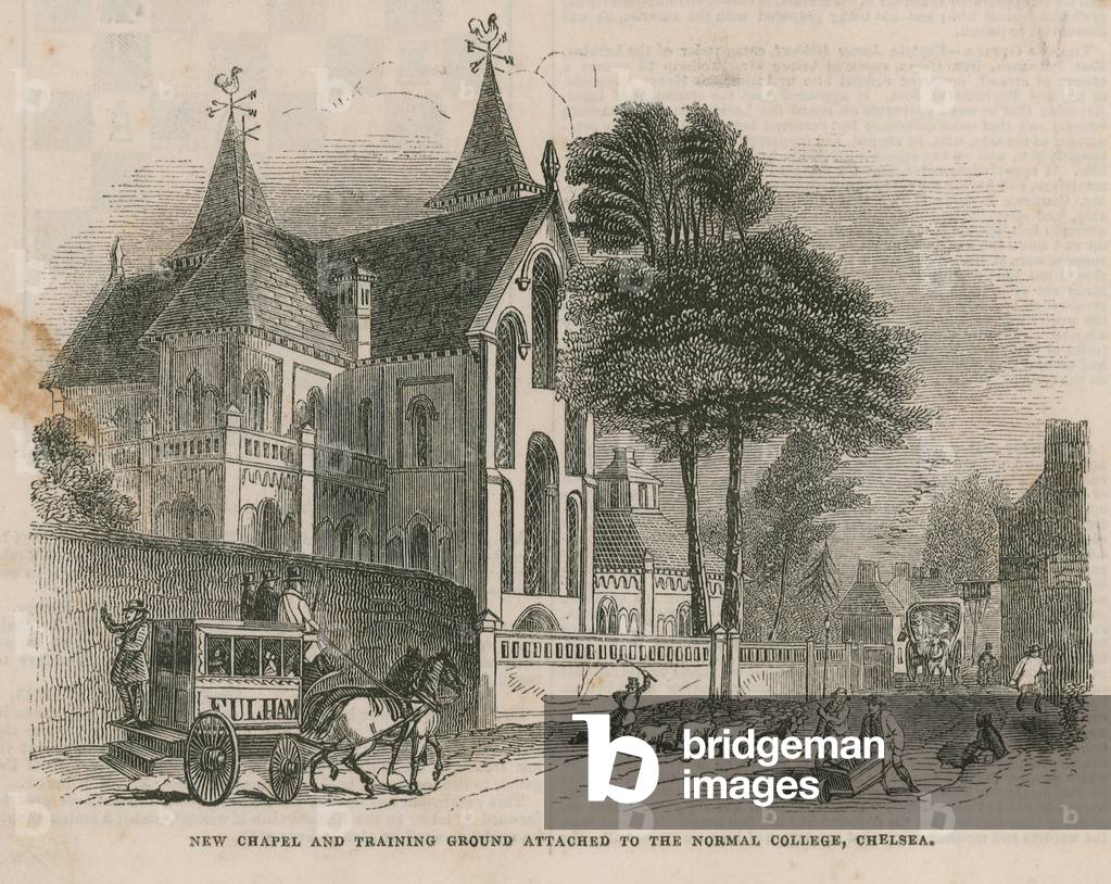New chapel and training ground (engraving)