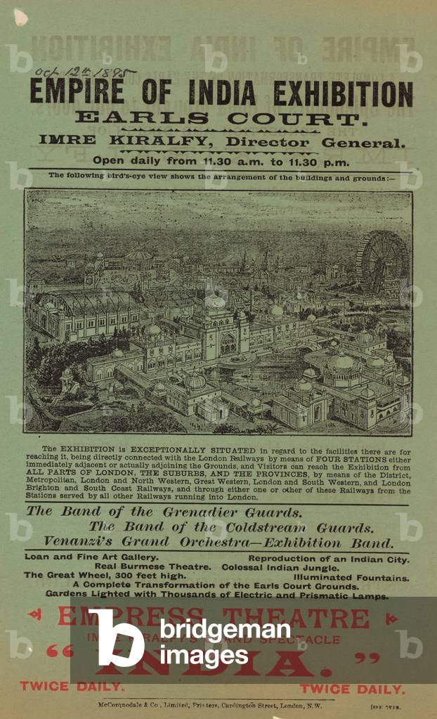 Advert for Empire of India Exhibition, Earls Court (engraving)