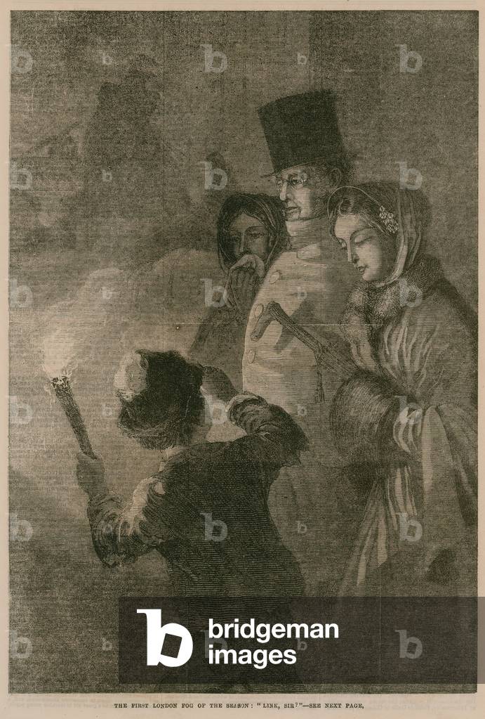 The first London fog of the season (engraving)