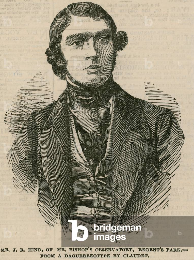 Mr J R Hind of Mr Bishop's Observatory, Regent's Park (engraving)