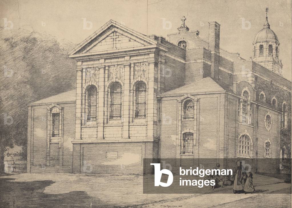 New Chancel, Clapham Church, Surrey (engraving)
