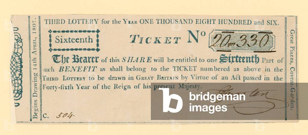 Lottery ticket (engraving)