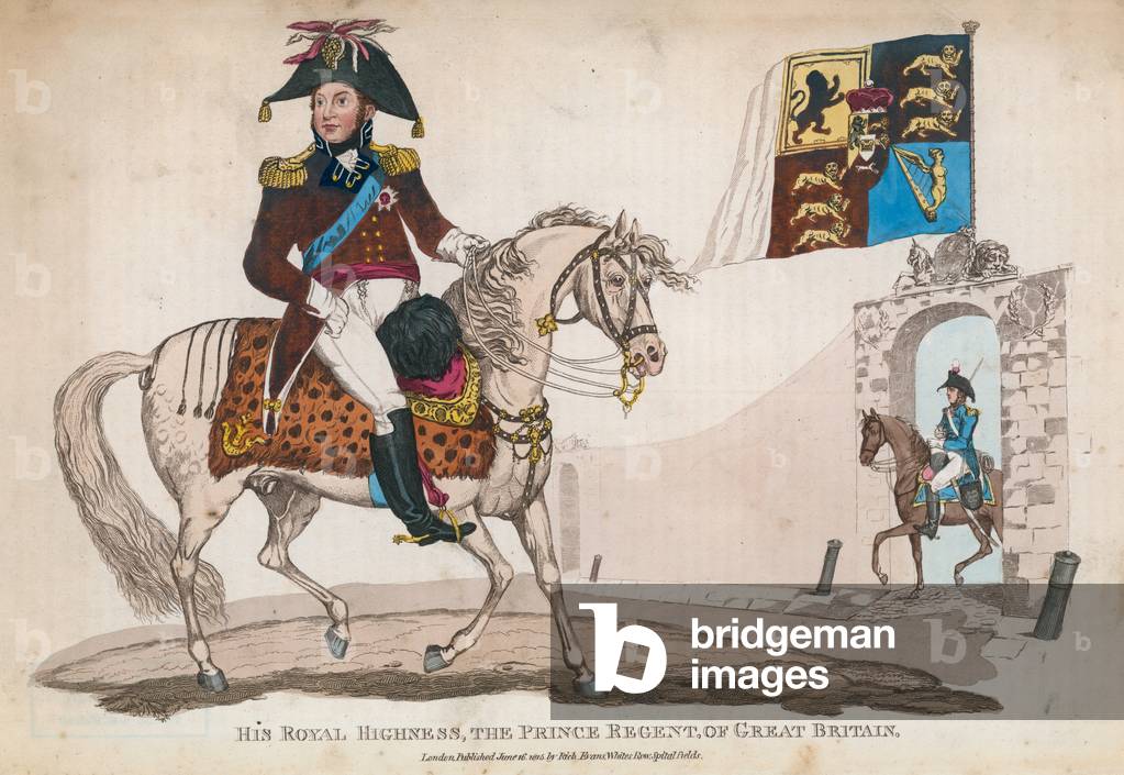 His Royal Highness, the Prince Regent of Great Britain (coloured engraving)