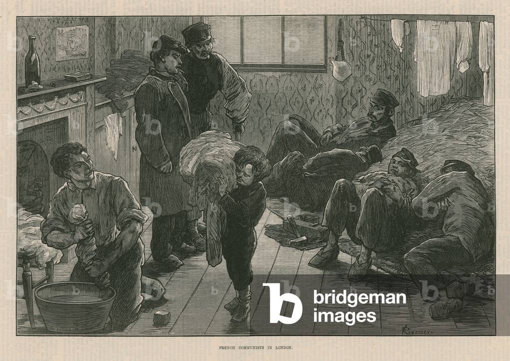 French Communists in London (engraving)