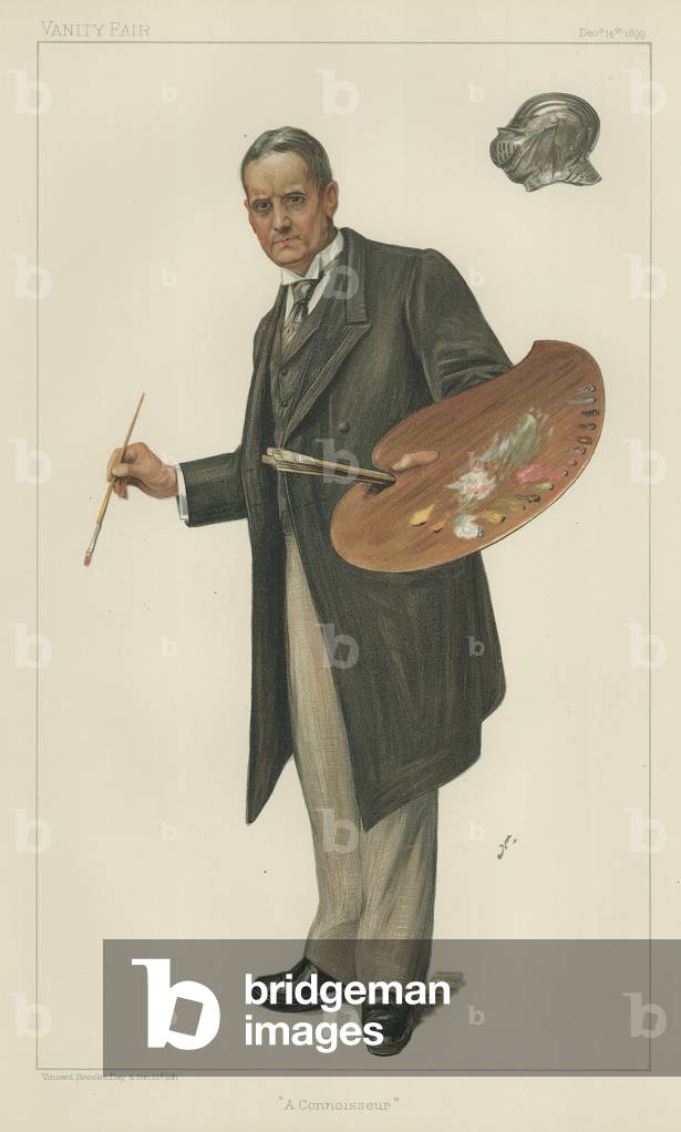 Mr John Seymour Lucas (colour litho)