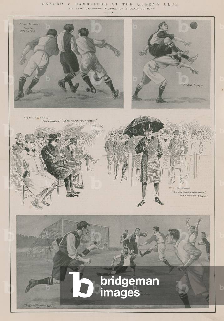 Oxford versus Cambridge at the Queen's Club (engraving)