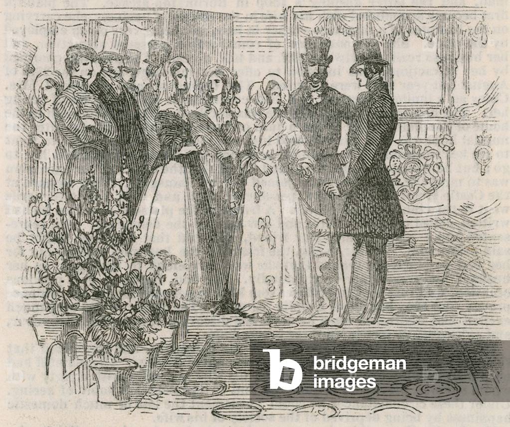 Her Majesty's first trip by railway (engraving)