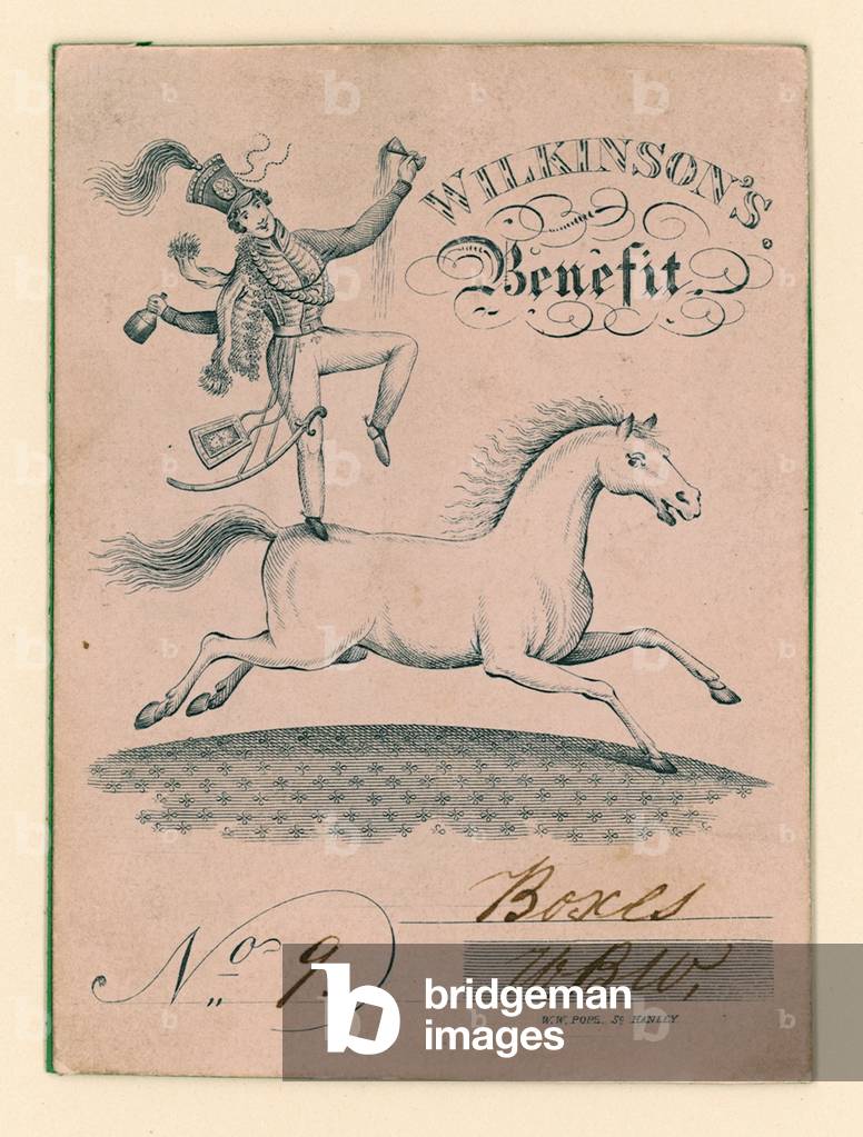 Ticket for Drury Lane Theatre, London: Wilkinson's Benefit (engraving)