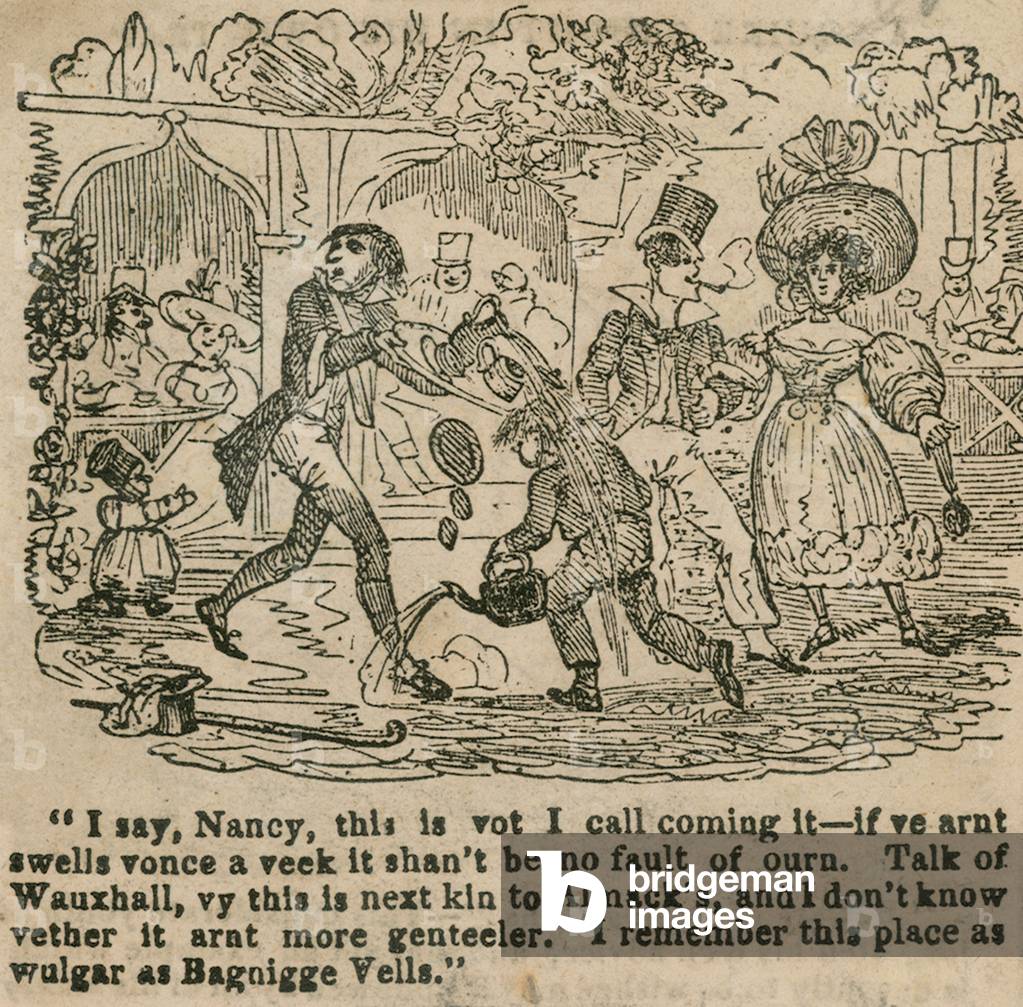 I say, Nancy, this is vot I call coming it; Vauxhall Gardens, London (engraving)