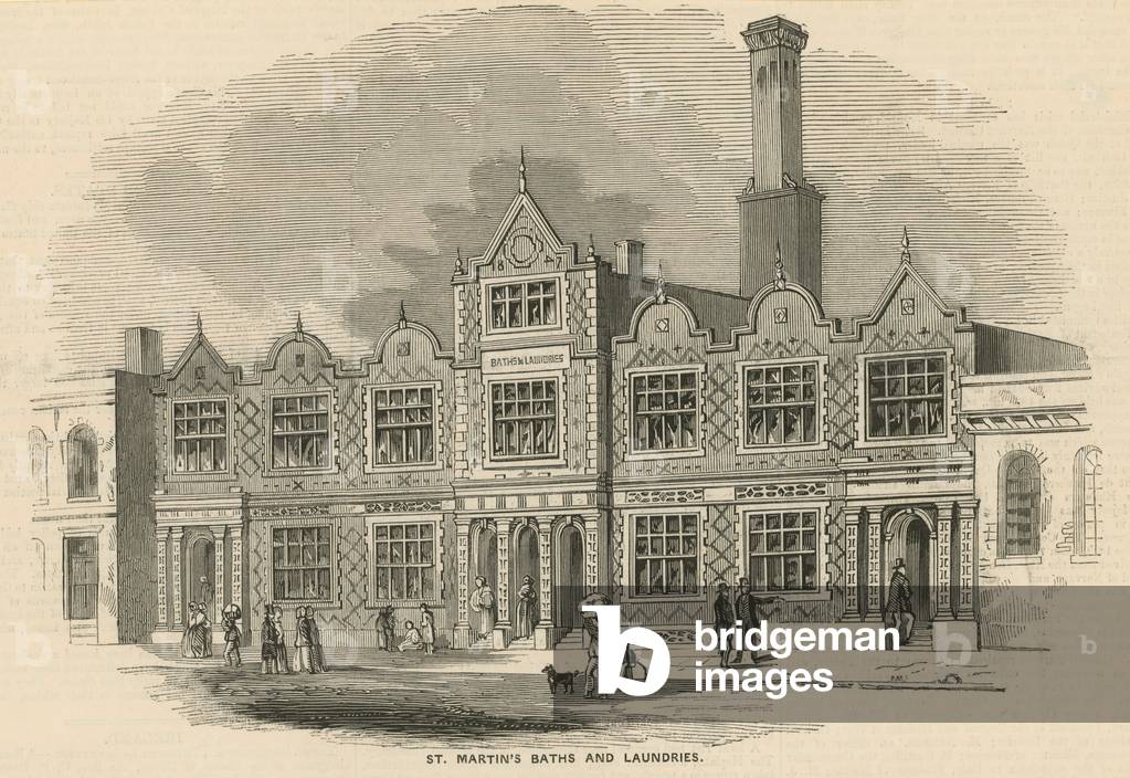 St Martin's Bath and Landries (engraving)