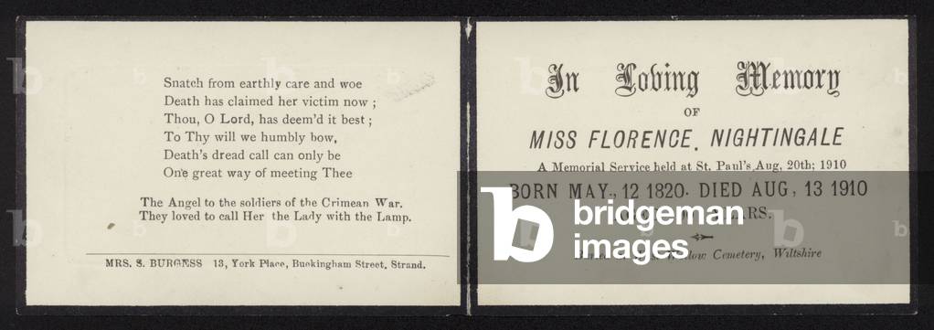 In Loving Memory of Florence Nightingale (litho)