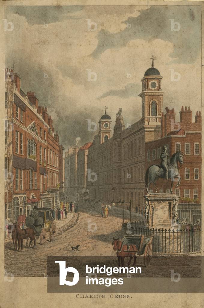 General view of Charing Cross (coloured engraving)