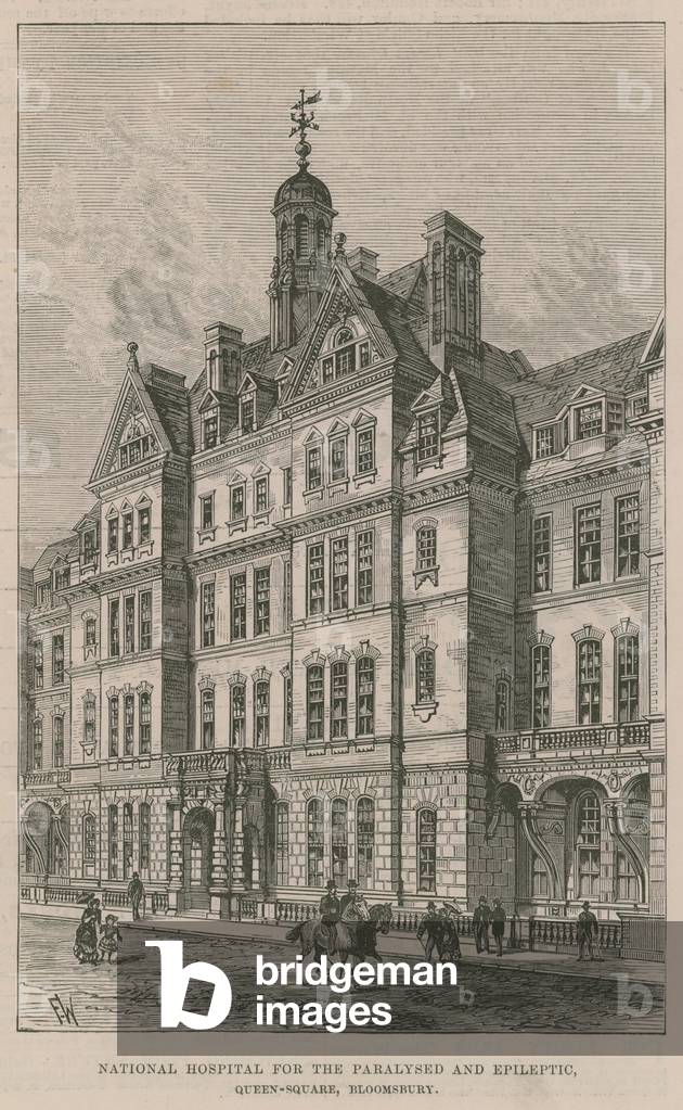 National Hospital for the Paralysed and Epileptic, Queen Square, Bloomsbury (engraving)