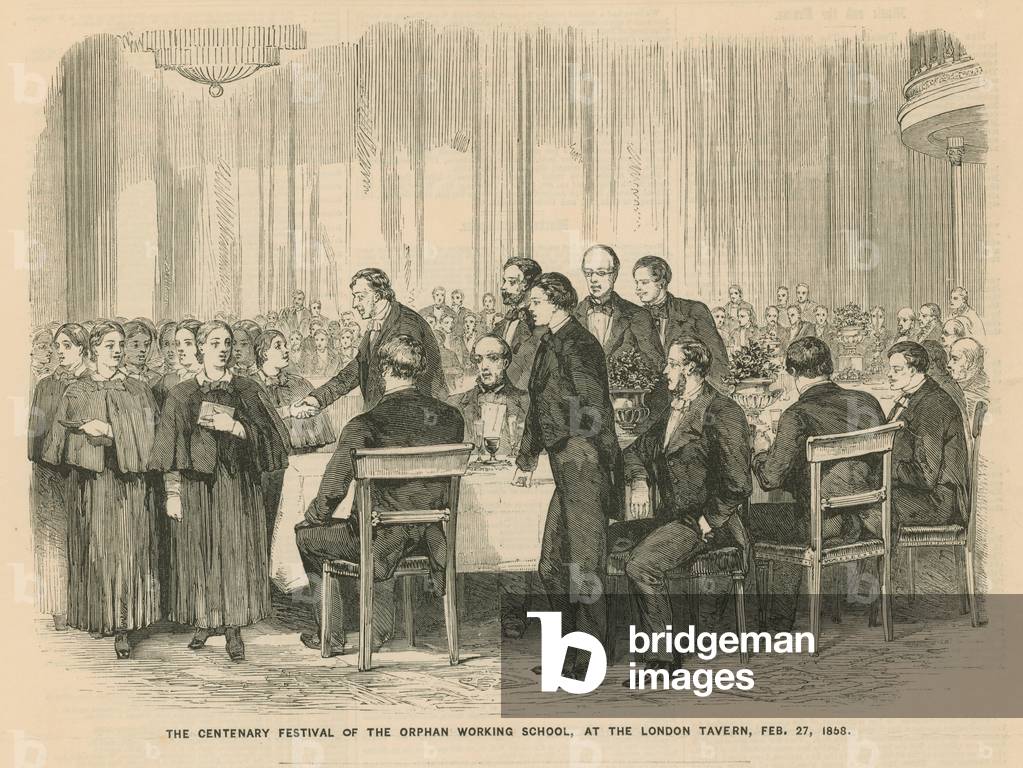 Centenary Festival of the Orphan Working School at the London Tavern (engraving)