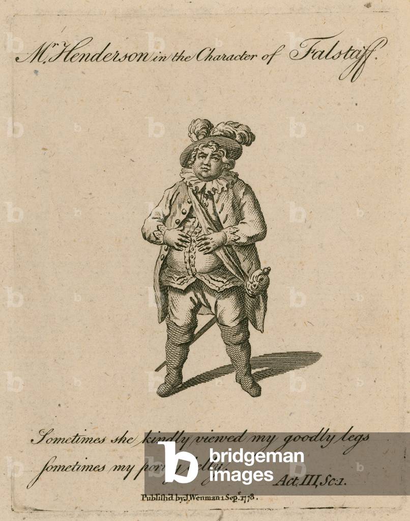 Mr Henderson in the character of Falstaff (engraving)