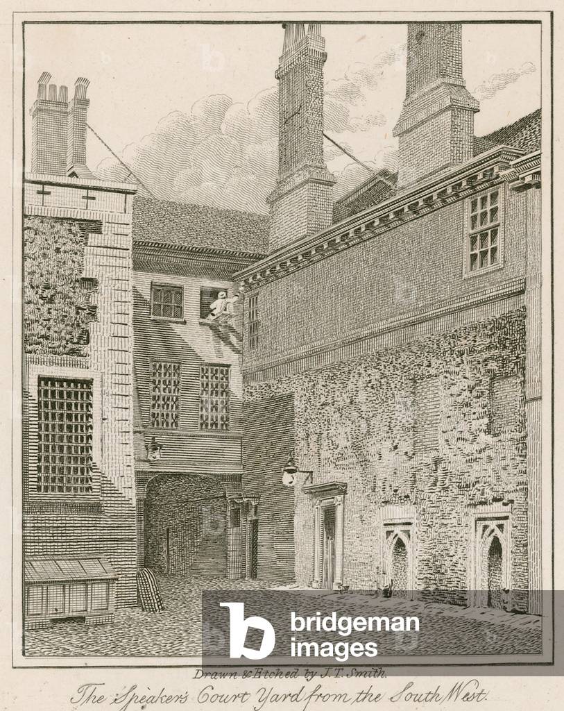 The Speaker's Court Yard from the south west (engraving)