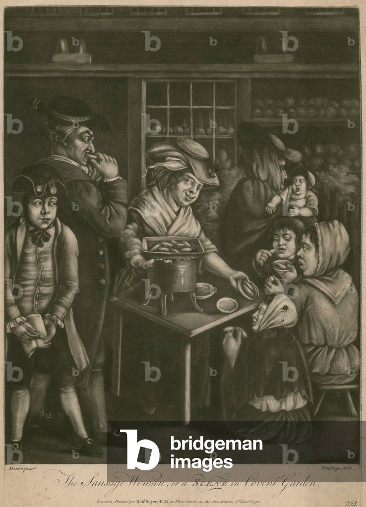 The Sausage Woman; or, a Scene in Covent Garden (engraving)