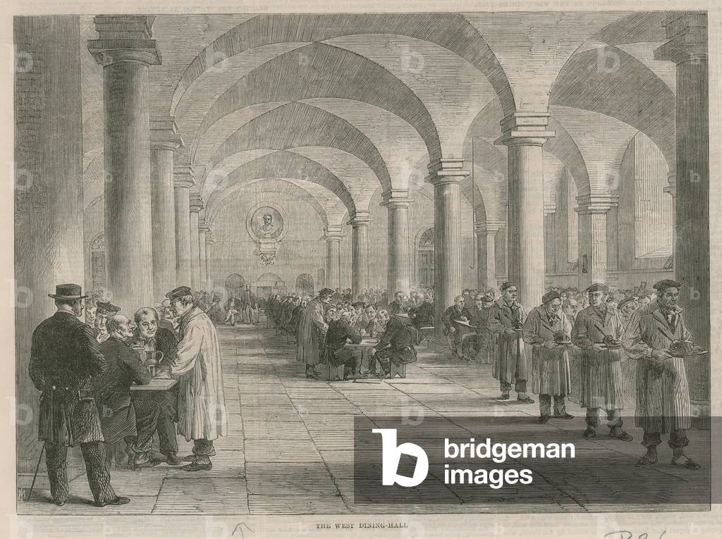 Visit to Greenwich Hospital; The West Dining Room (engraving)