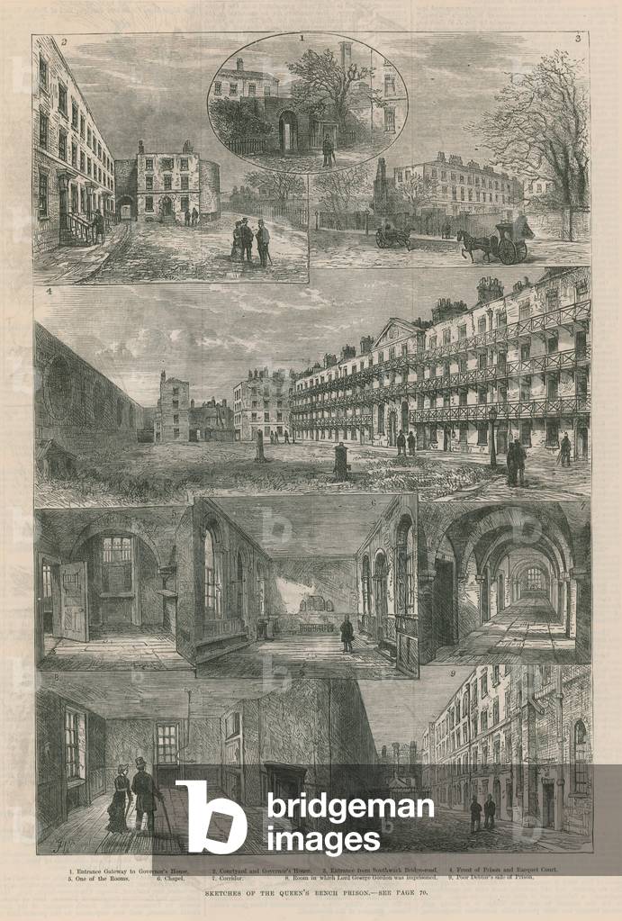 Sketches of the Queen's Bench Prison (engraving)