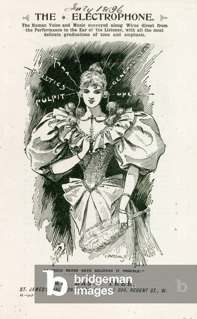 The Electrophone, July 1896 (engraving)