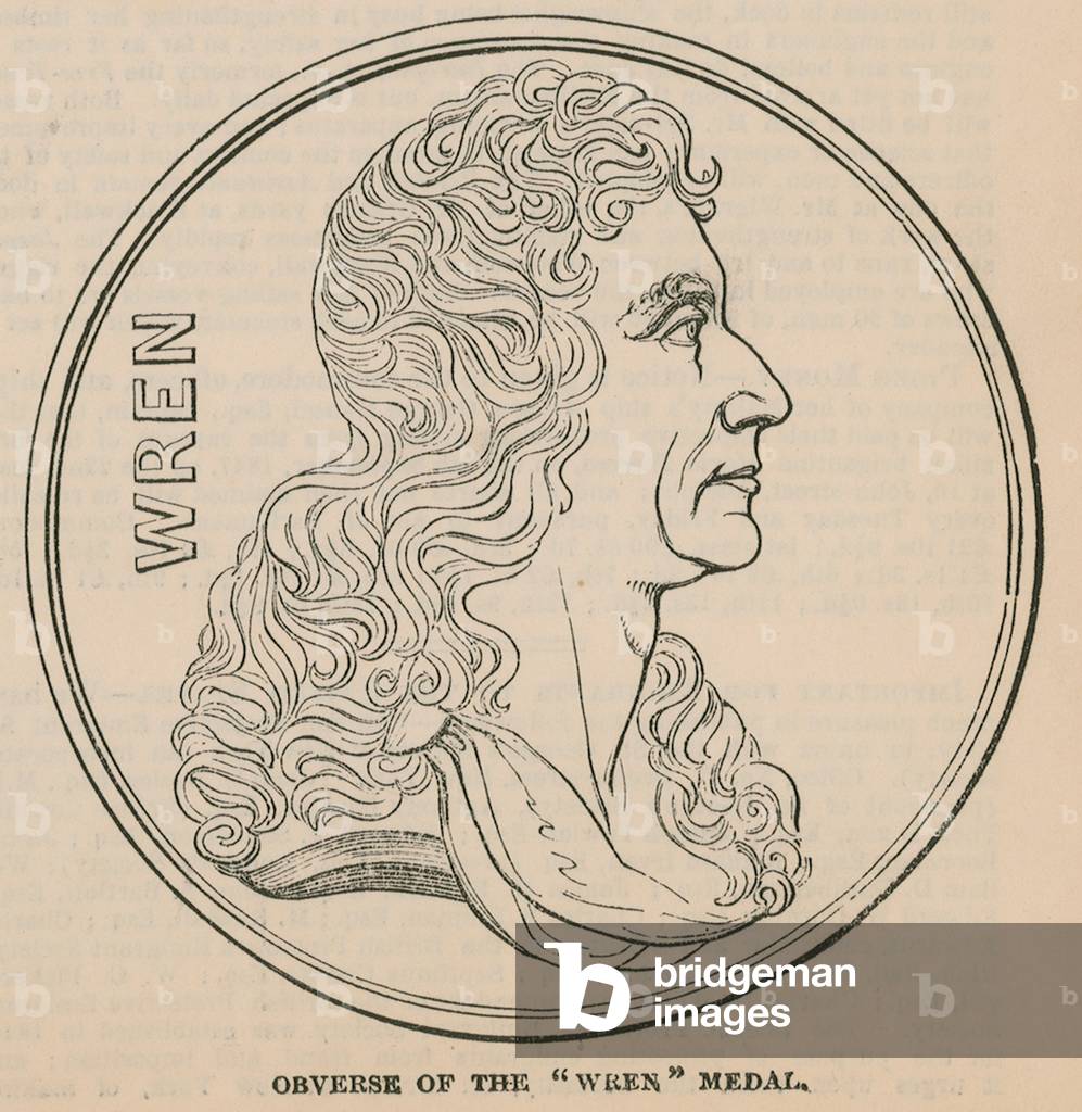 Obverse of the Wren Medal (engraving)