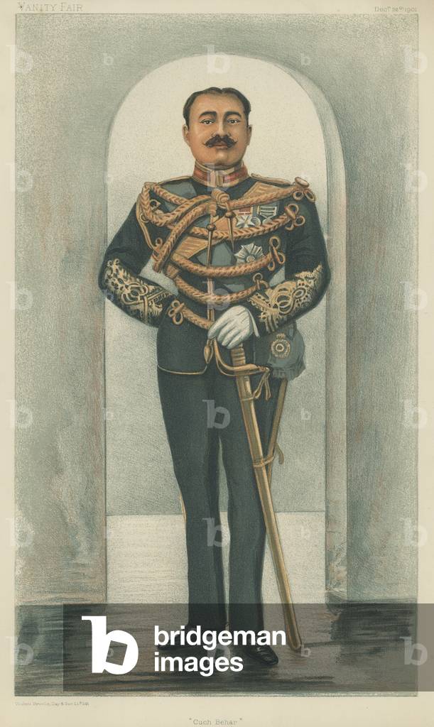 The Maharajah of Cuch Behar (colour litho)