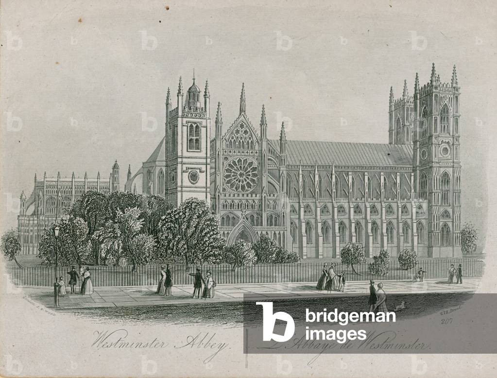 General view of Westminster Abbey (engraving)