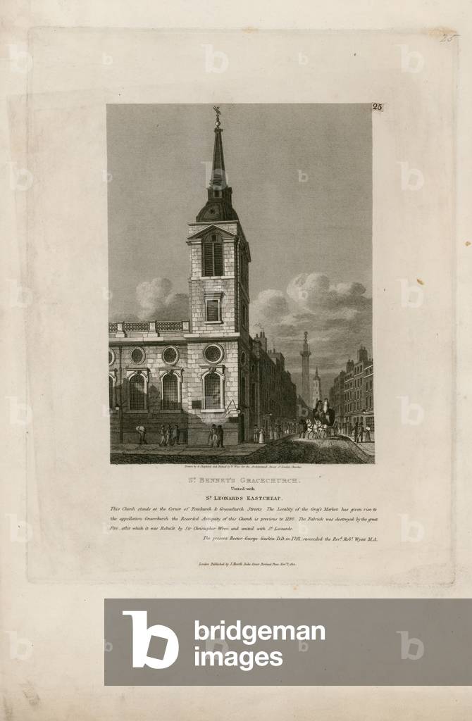 St Bennet's Gracechurch, united with St Leonard's Eastcheap (engraving)