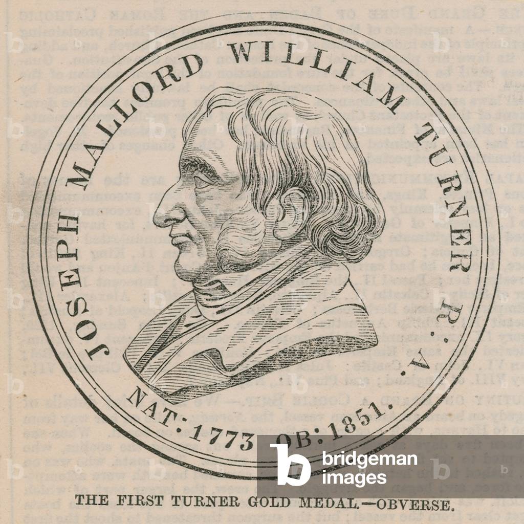 The first Turner Gold Medal (obverse) (engraving)